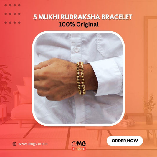 5 Mukhi Rudraksha Bracelet Benefits | OMG Store