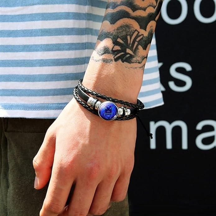 Adjustable Guardian Bracelet Black Leather