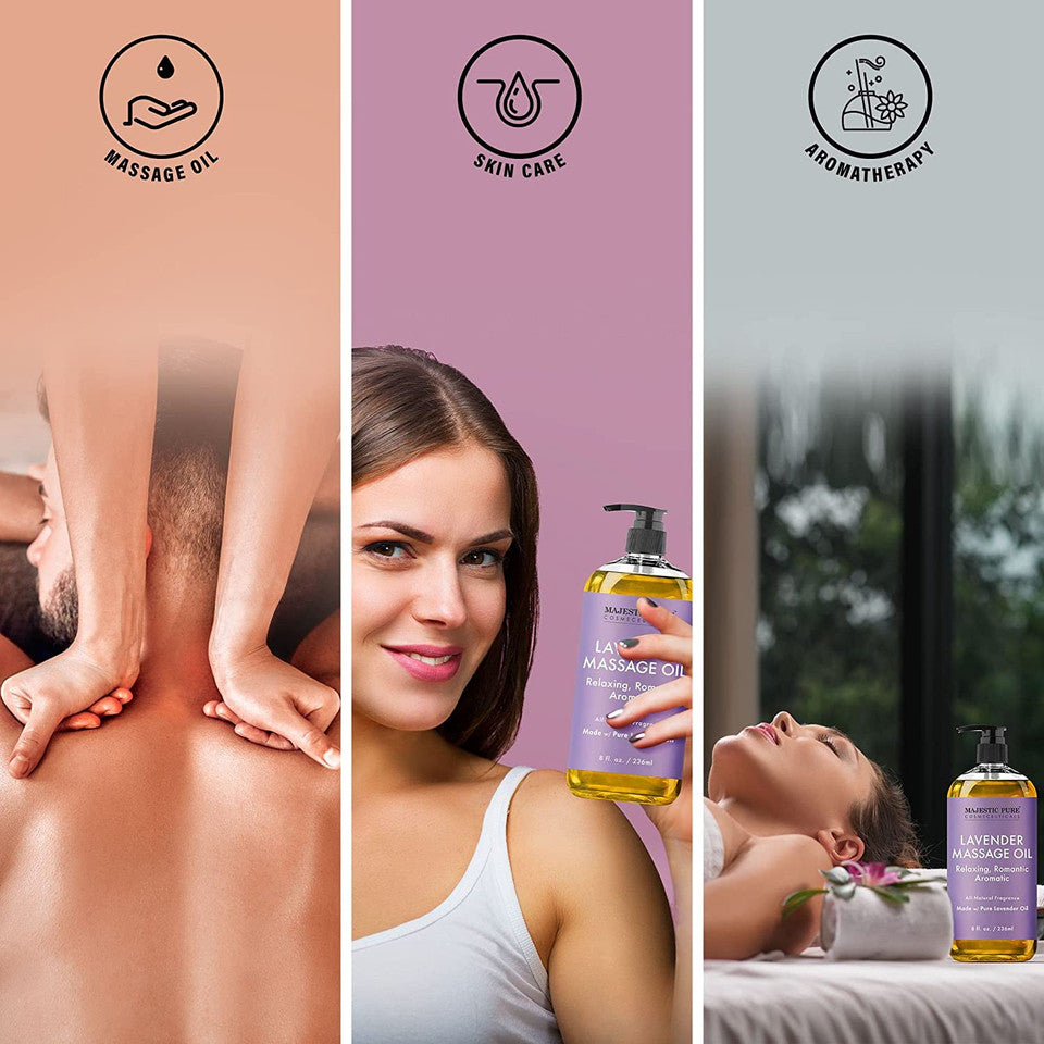 Lavender Infused Massage Oil – 100% Organic, Ideal for Sensual Body Care