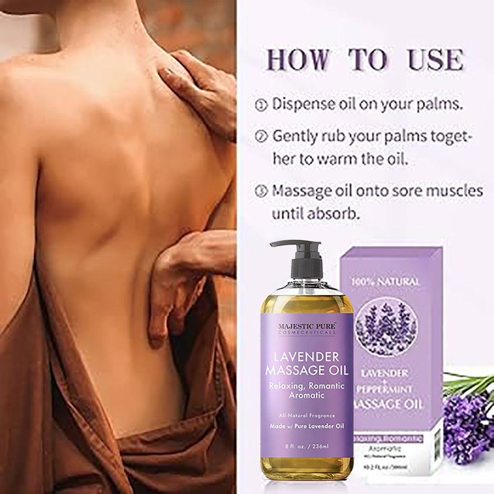 Lavender Infused Massage Oil – 100% Organic, Ideal for Sensual Body Care