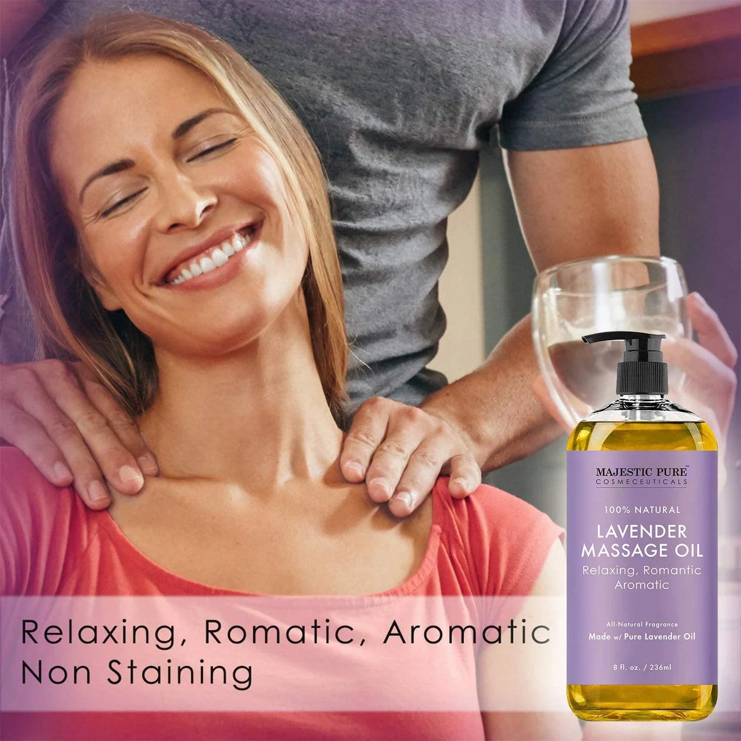 Lavender Infused Massage Oil – 100% Organic, Ideal for Sensual Body Care