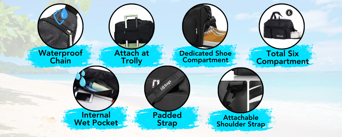 6-Compartment Travel Bag