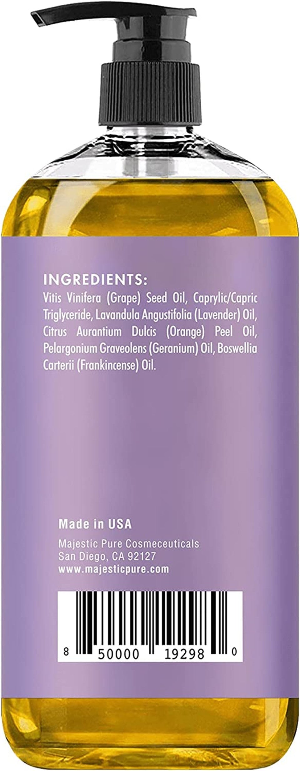 Lavender Infused Massage Oil – 100% Organic, Ideal for Sensual Body Care