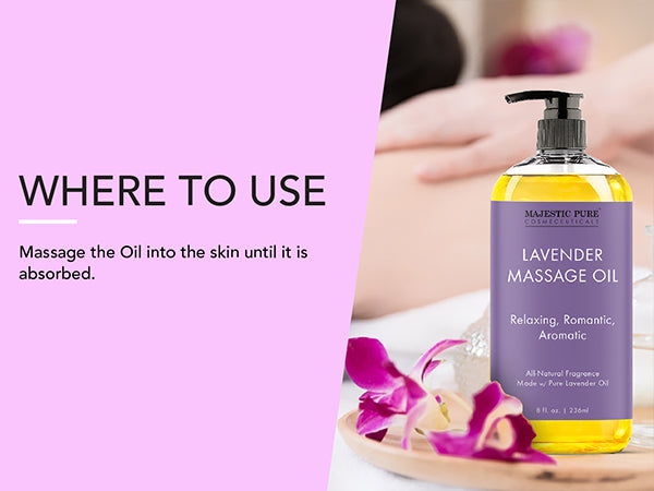 Lavender Infused Massage Oil – 100% Organic, Ideal for Sensual Body Care