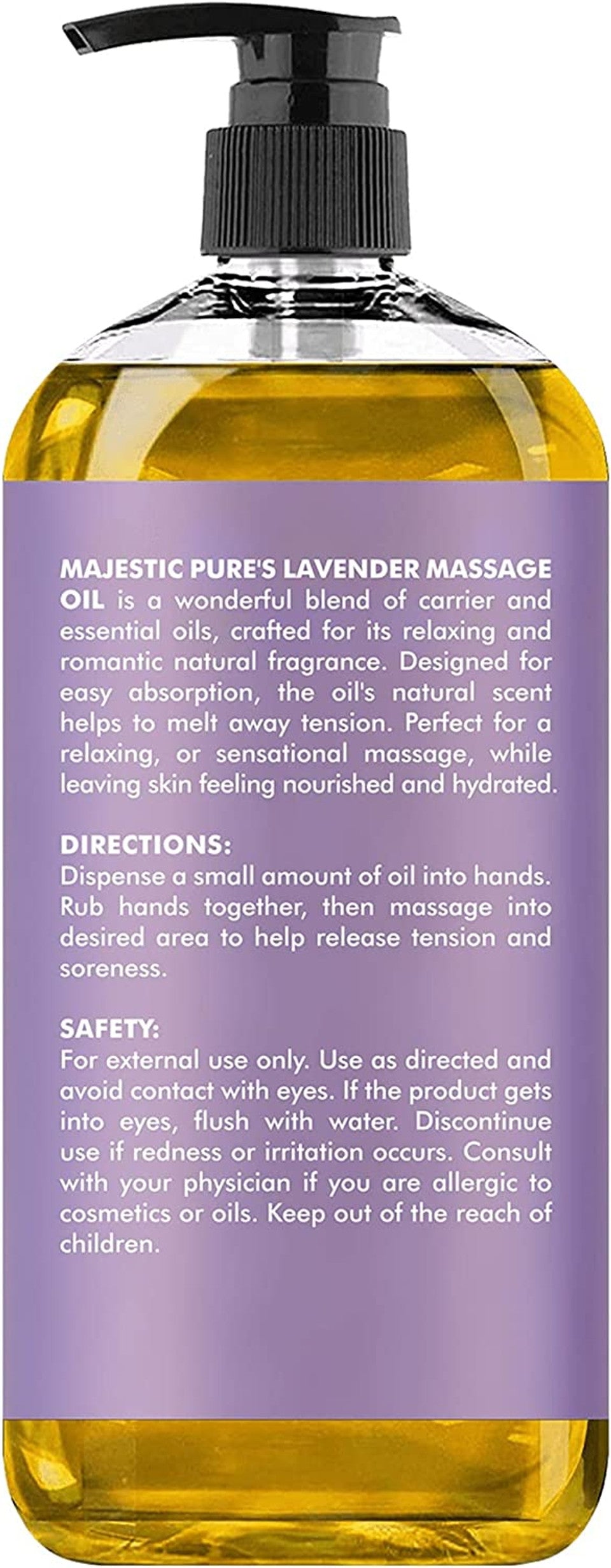 Lavender Infused Massage Oil – 100% Organic, Ideal for Sensual Body Care