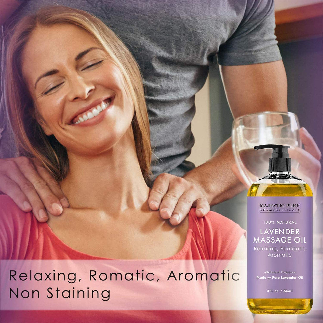 Lavender Infused Massage Oil – 100% Organic, Ideal for Sensual Body Care