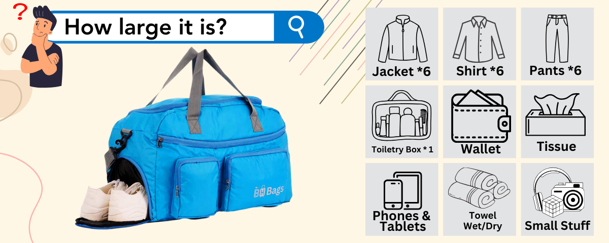 6-Compartment Travel Bag