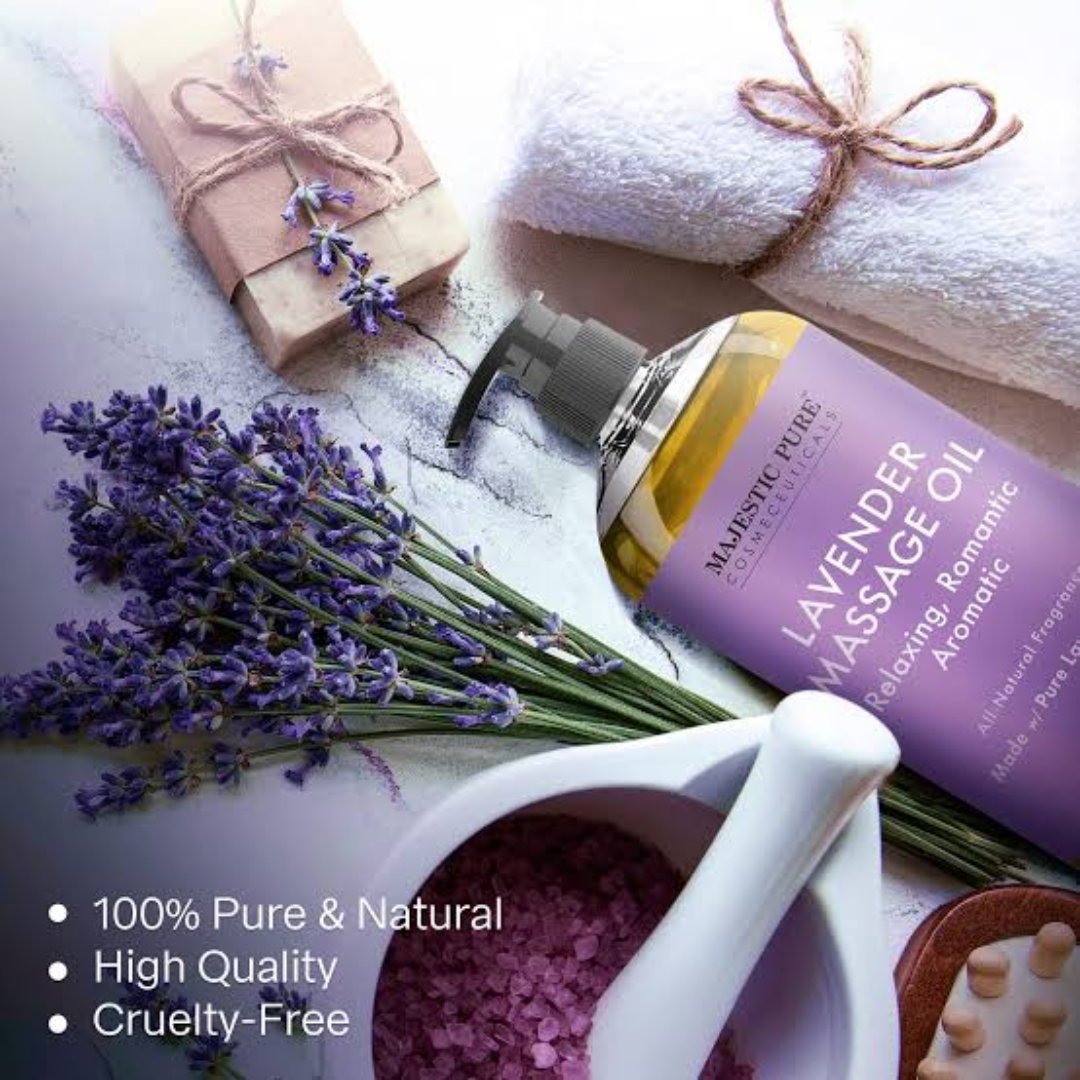 Lavender Infused Massage Oil – 100% Organic, Ideal for Sensual Body Care