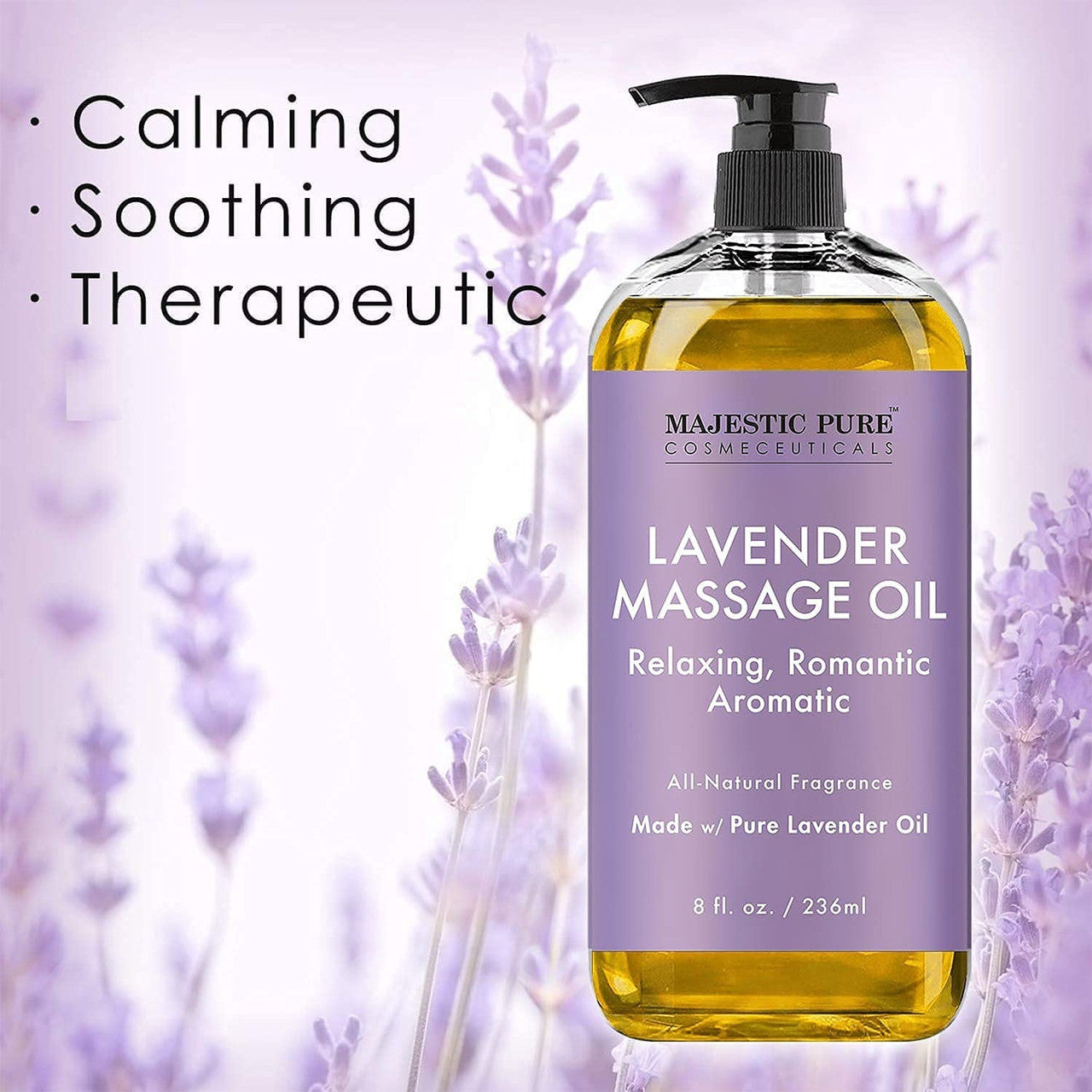Lavender Infused Massage Oil – 100% Organic, Ideal for Sensual Body Care