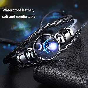 Adjustable Guardian Bracelet Black Leather