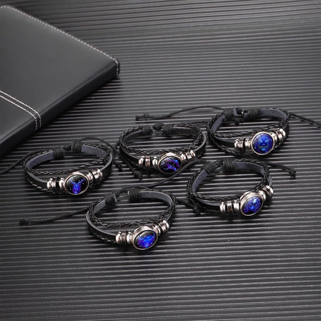 Adjustable Guardian Bracelet Black Leather