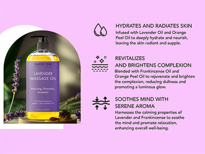 Lavender Infused Massage Oil – 100% Organic, Ideal for Sensual Body Care