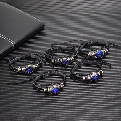 Adjustable Guardian Bracelet Black Leather